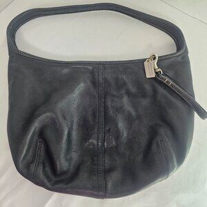 Vintage Coach Black Leather Ergo Hobo Shoulder Bag Handbag Purse 9219
